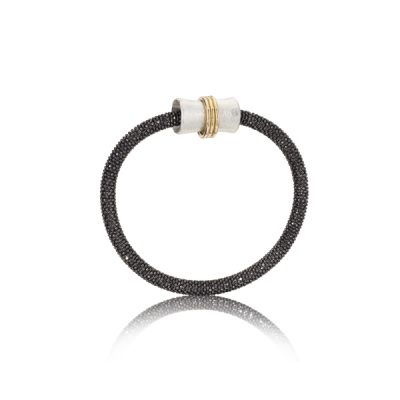 Magnetic Orbit Bracelet Sterling/18ky x 3
