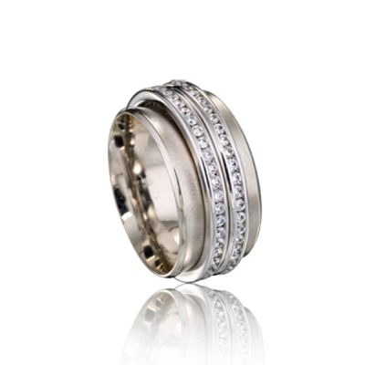 Channel Orbit Ring 14kw 1.0 cts, 10 mm