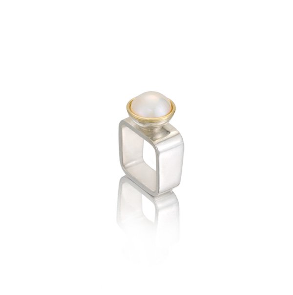 Pearl Square Ring 11mm
