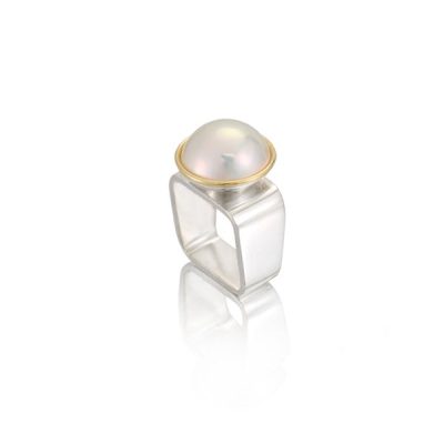 Pearl Square Ring 16mm
