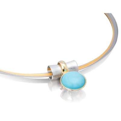 Turquoise Orbit Bead, medium 16mm